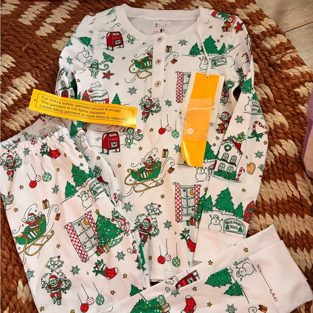 Roller rabbit Christmas pjs nwt